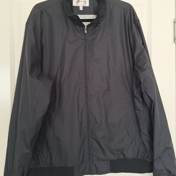 Peter Millar Other - Peter Millar Men Jacket XL Black Windbreaker Golf Full Zip Lightweight Vented